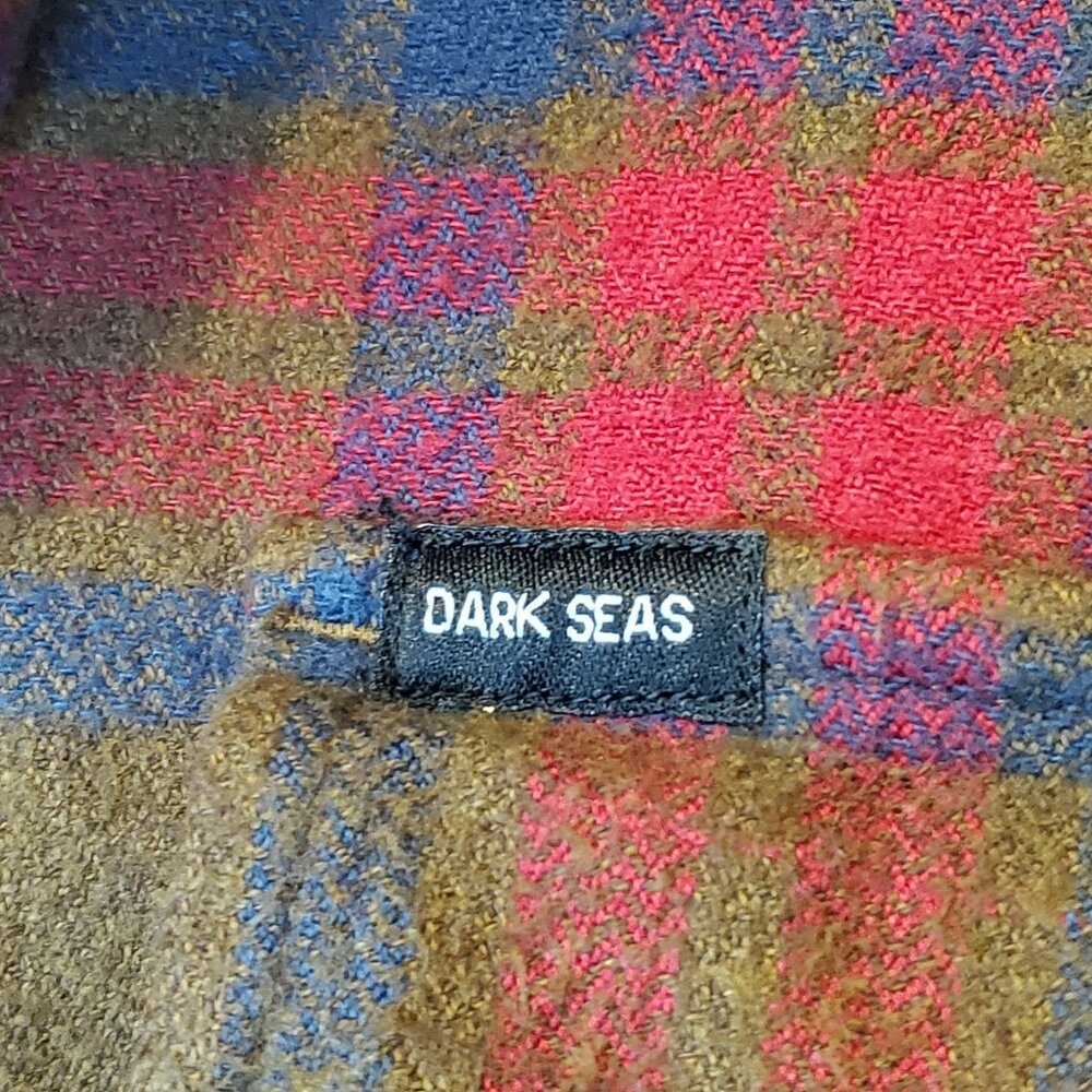 Dark Seas Division, Mens 100% Cotton, plaid, longsleeve, size Small - Picture 3 of 7